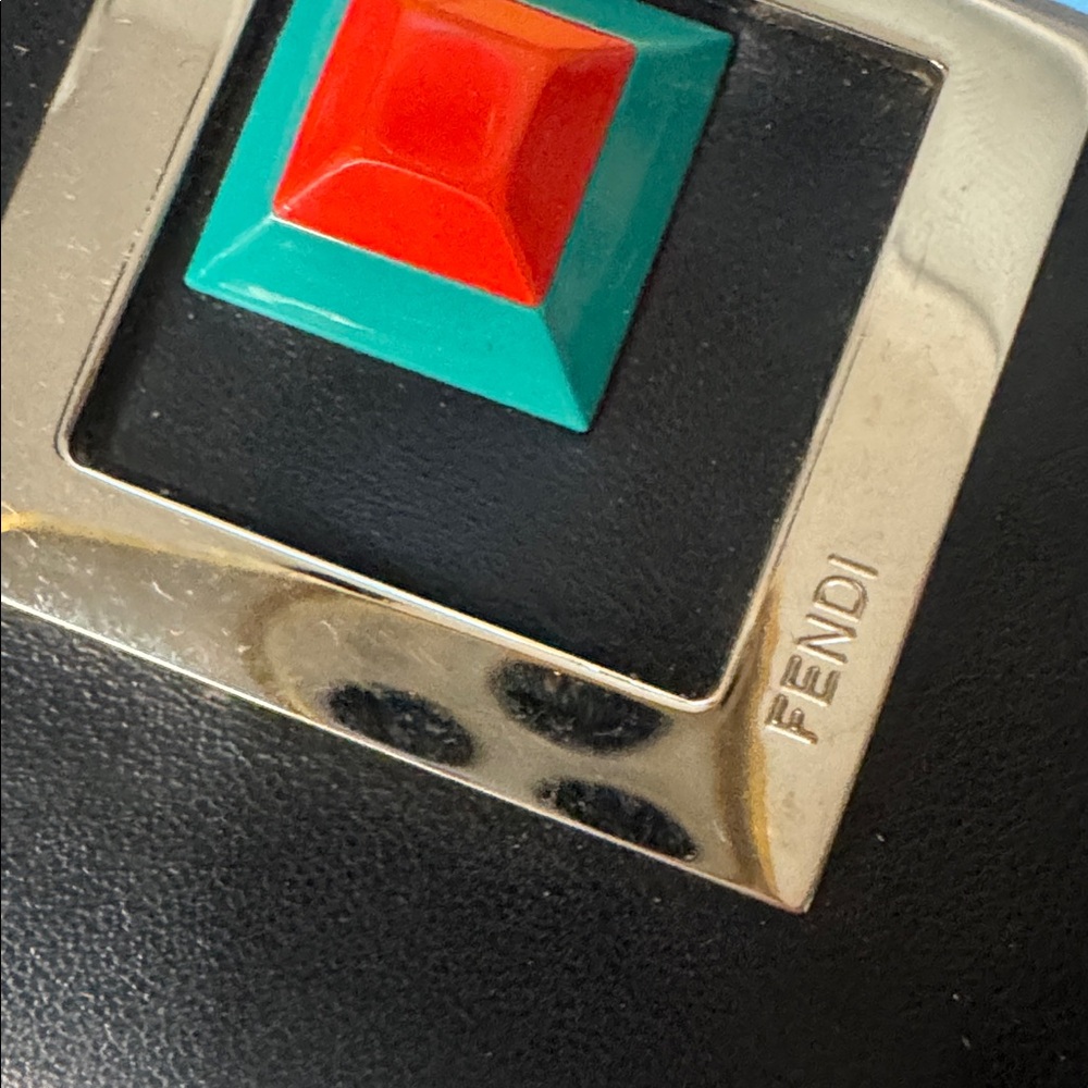 Fendi Monster Wallet w Silver & Red Accents + Box & shopping bag 👹 - Picture 6 of 10